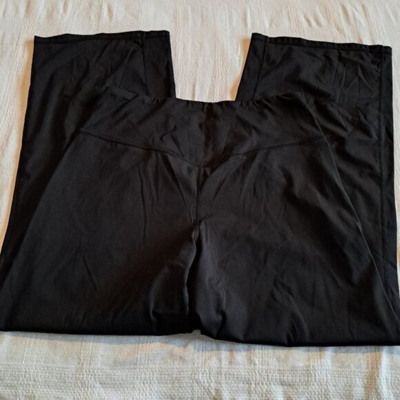 Promover women's XXL black wide leg leggings, have front pockets - Picture 3 of 8